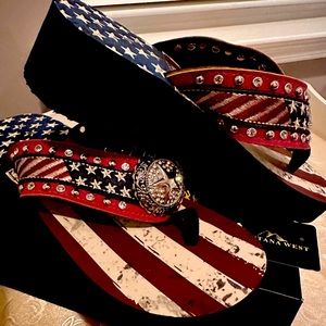 American Pride flag flip flops by Montana West.